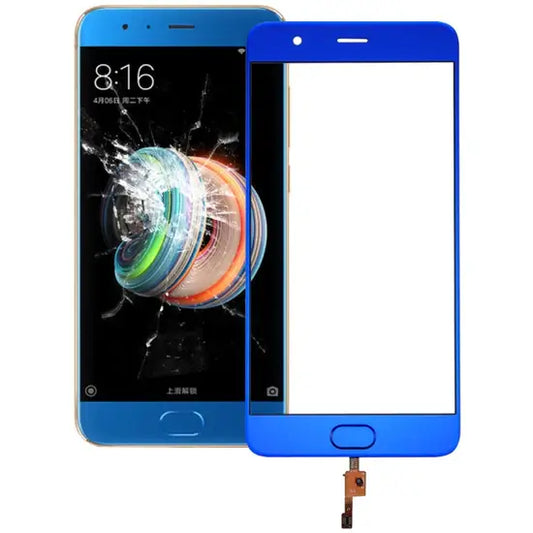 Front Glass Lens with Fingerprint Support (Blue) for Xiaomi Mi Note 3